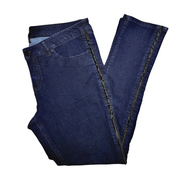 G.I.L.I Jeans Tuxedo Stripe Skinny Stretch Jegging Jeans - Size 16 - Picture 2 of 8